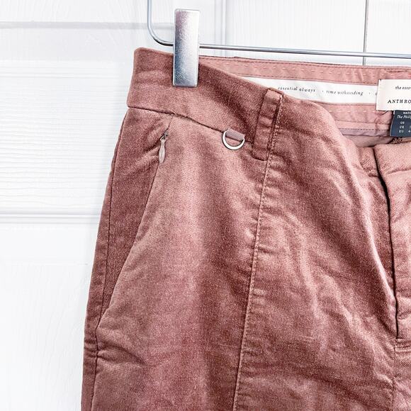 Anthropologie The Essential Velvet Slim Trousers - Picture 2 of 9